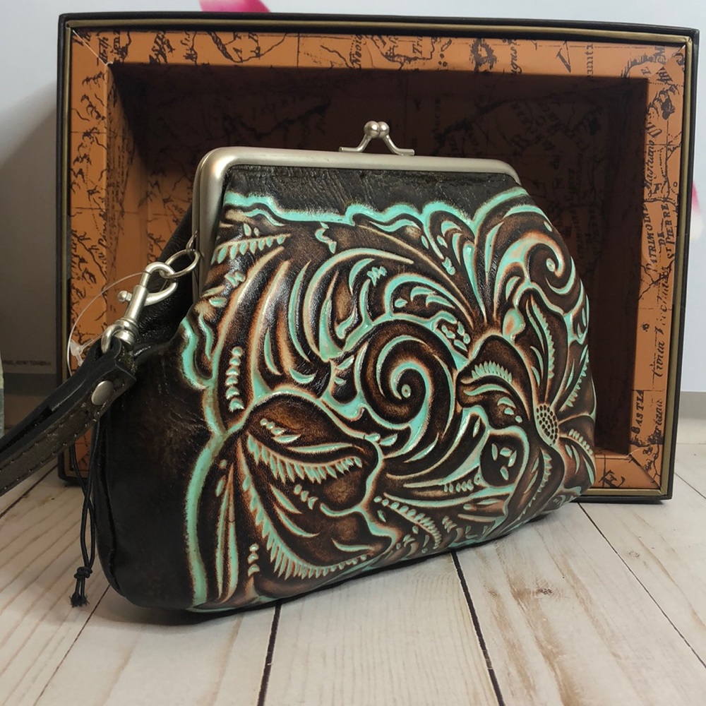 Patricia Nash Handcrafted Leather Wristlet
